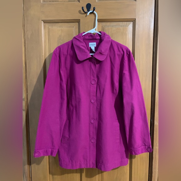 Chico's Jackets & Blazers - Chico’s light weight Spring jacket, size 3, color vibrant pink.